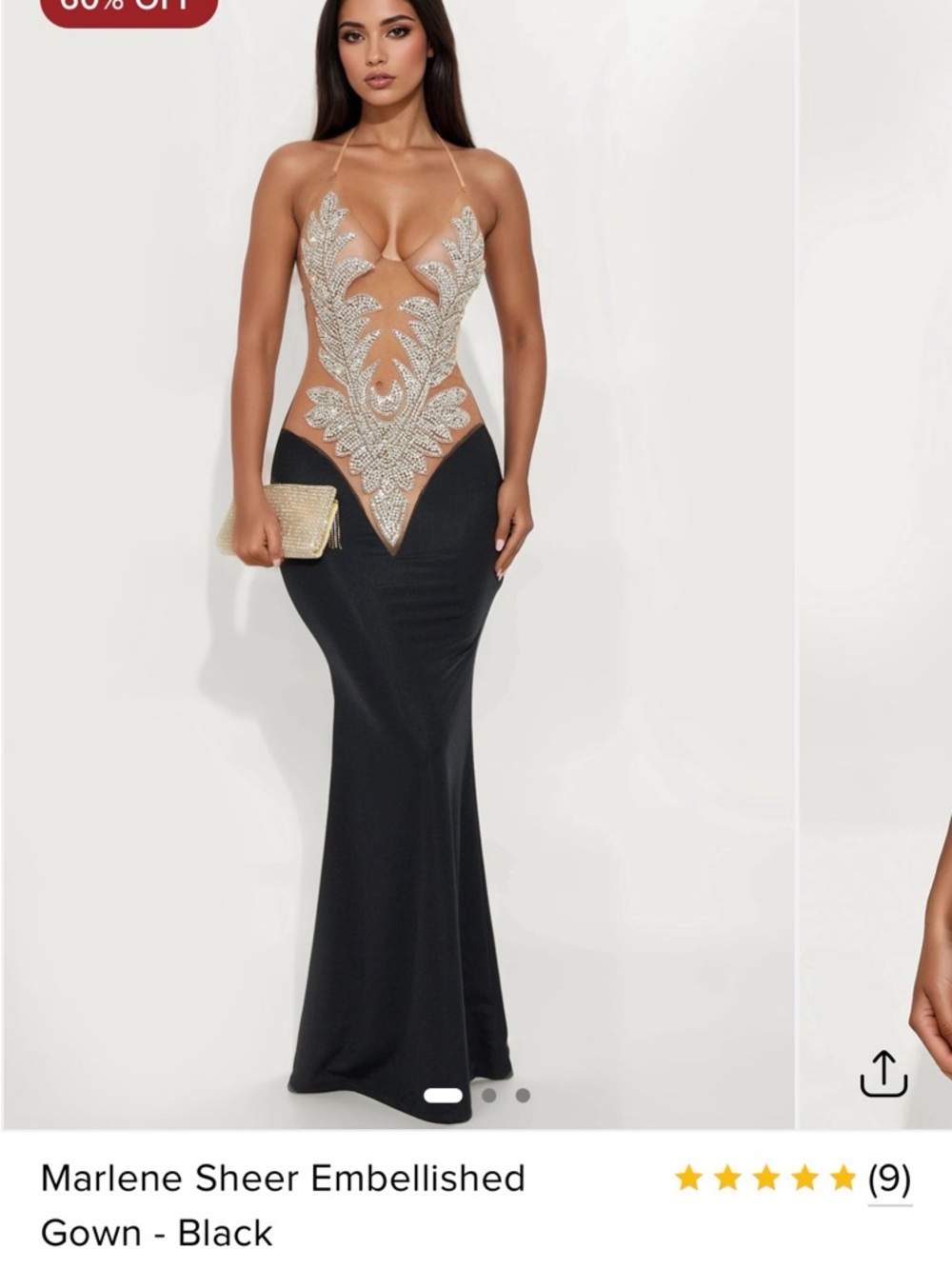 Fashion nova Marlene Sheer black dress